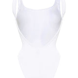 Costume intero square in bianco hunza g - donna 