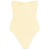 Costume da bagno con spalline in giallo Hunza g - donna 