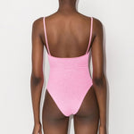 Costume da bagno intero increspato Pamela in rosa Hunza g - donna 