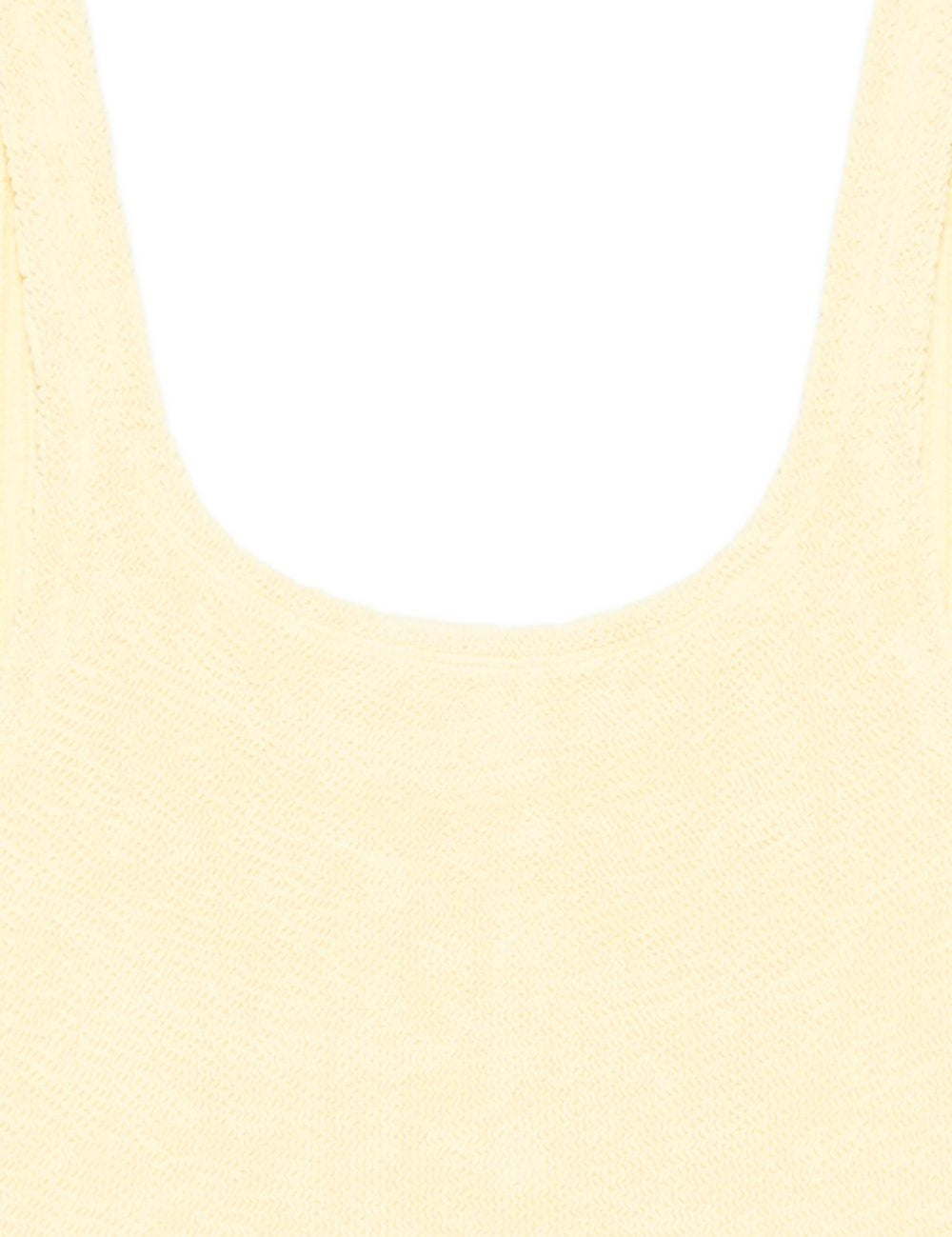 Costume da bagno con scollo quadrato in giallo pastello Hunza g - donna 