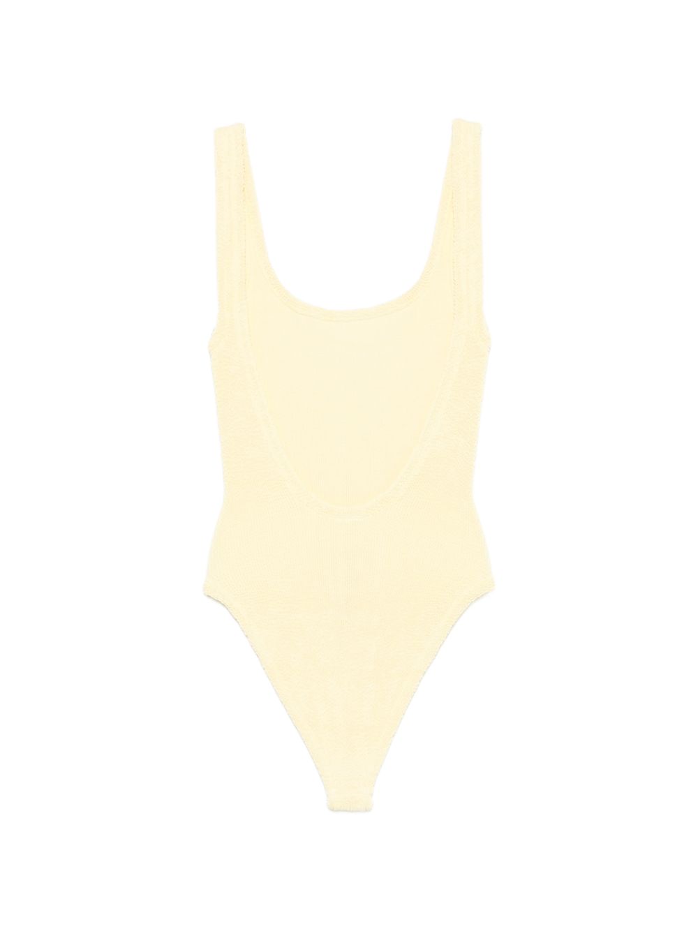 Costume da bagno con scollo quadrato in giallo pastello Hunza g - donna 