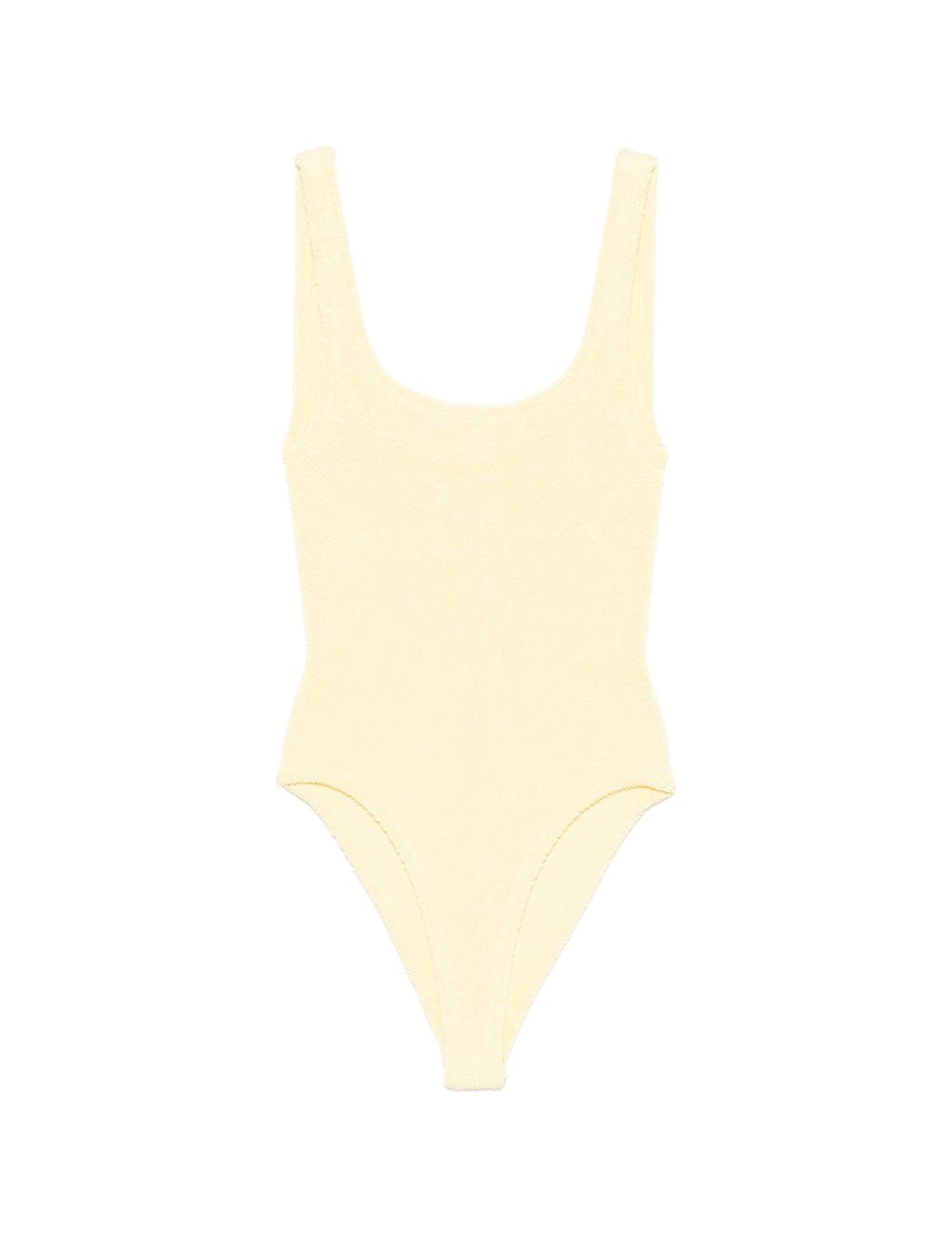 Costume da bagno con scollo quadrato in giallo pastello Hunza g - donna 