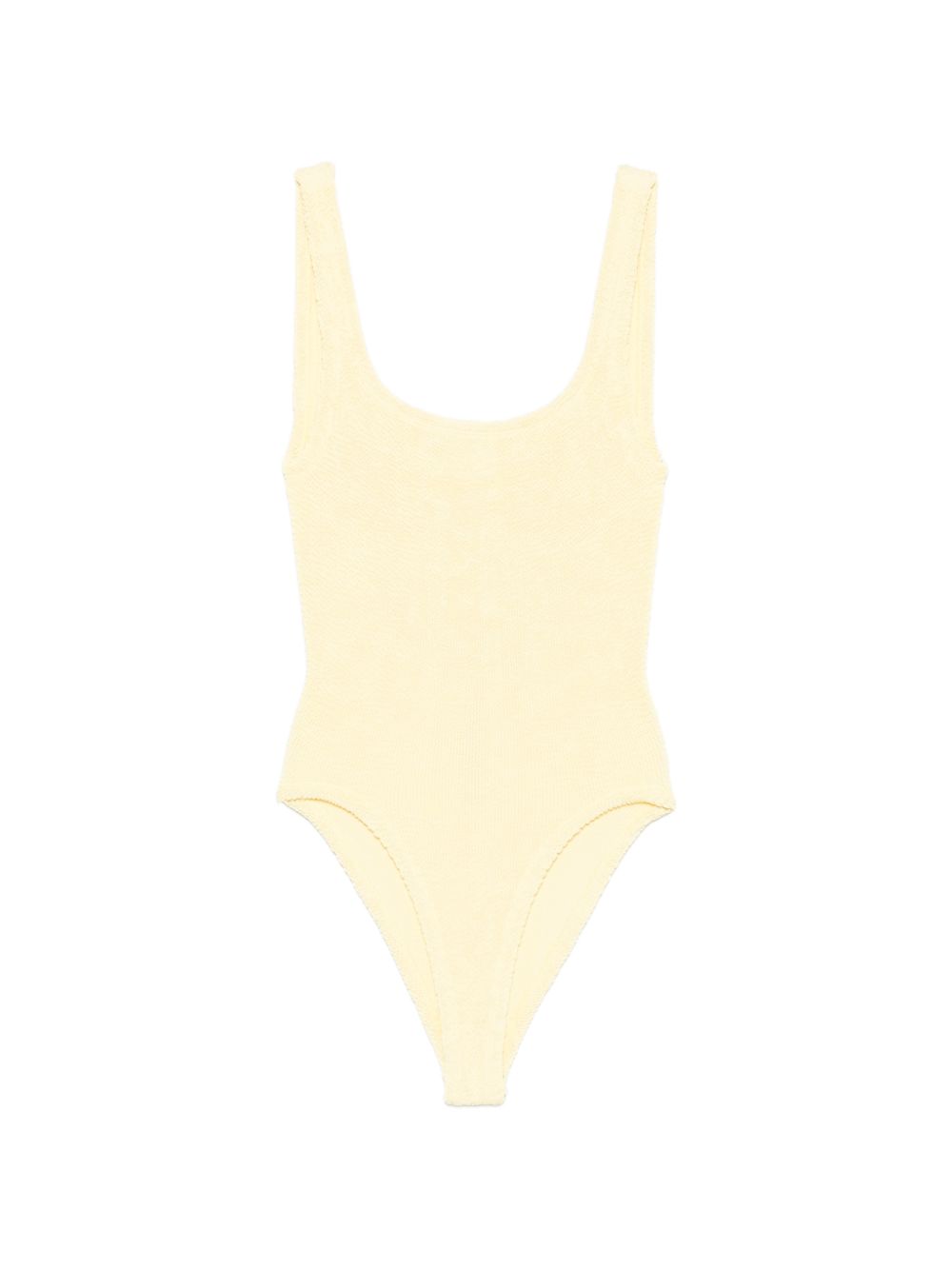 Costume da bagno con scollo quadrato in giallo pastello Hunza g - donna 