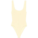 Costume da bagno con scollo quadrato in giallo pastello Hunza g - donna 