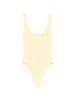 Costume da bagno con scollo quadrato in giallo pastello Hunza g - donna