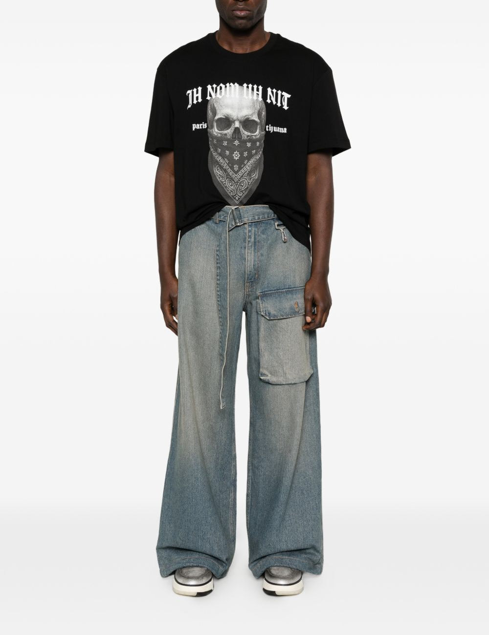 T-shirt teschio 20 in nero Ih nom uh nit - uomo 