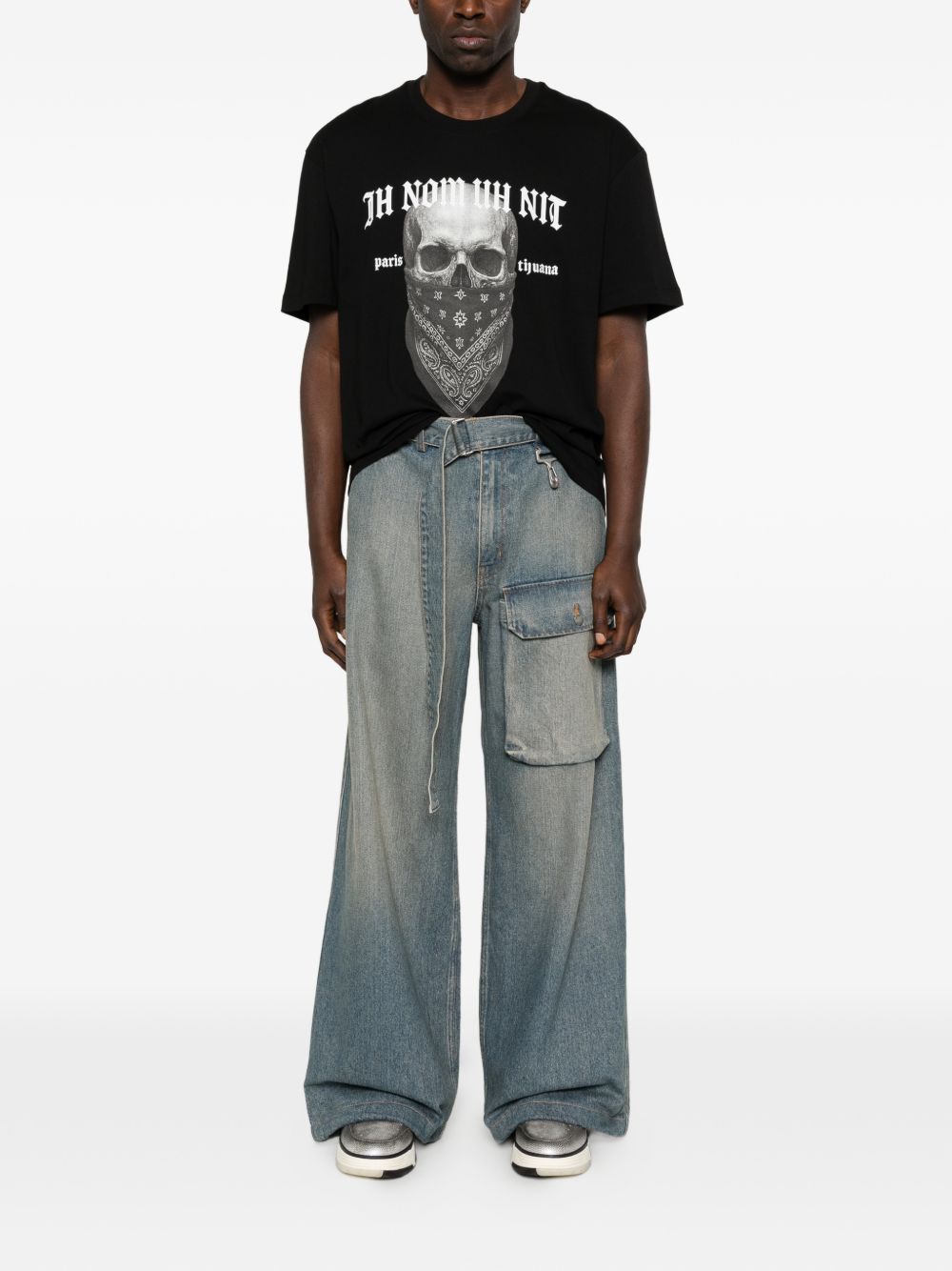 T-shirt teschio 20 in nero Ih nom uh nit - uomo 