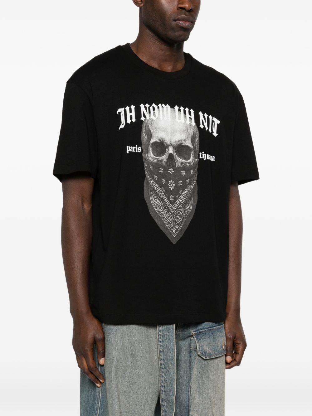 T-shirt teschio 20 in nero Ih nom uh nit - uomo 