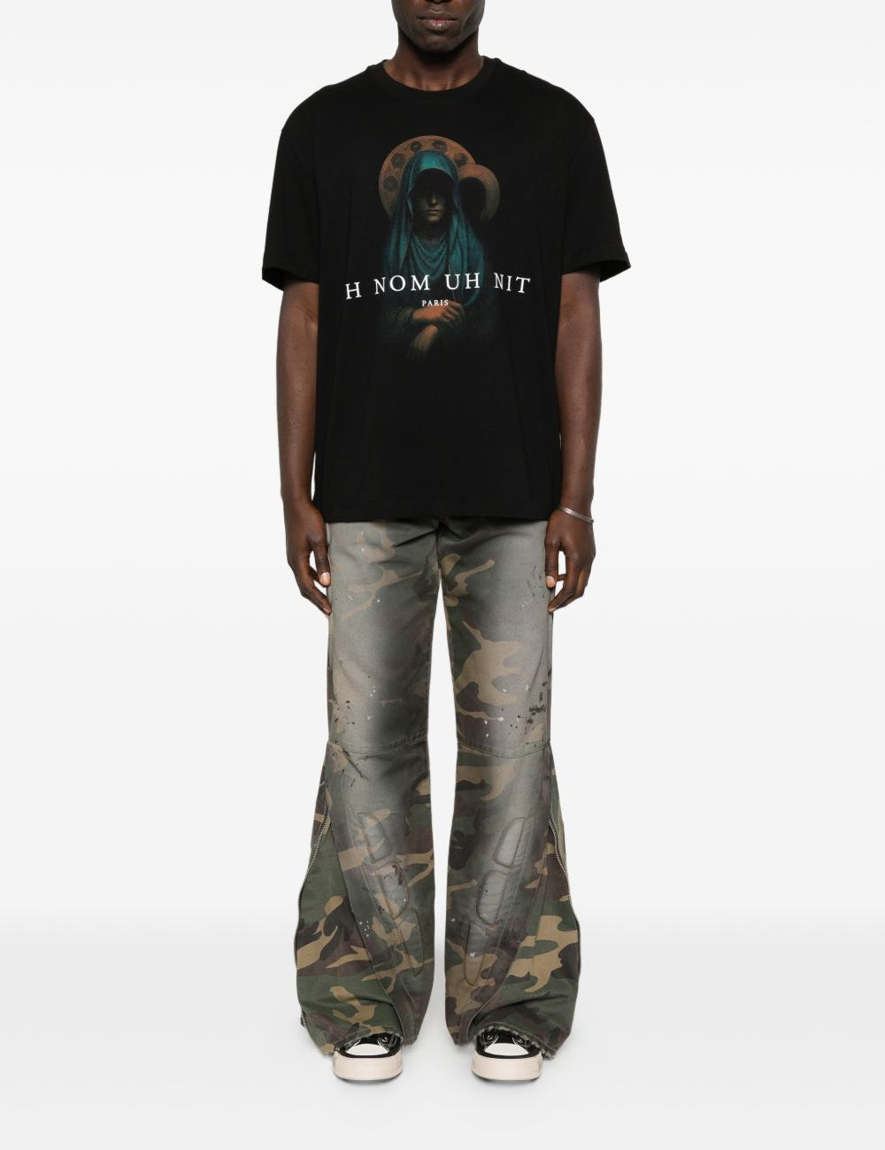 T-shirt con stampa santa maria in nero Ih nom uh nit - uomo 