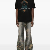 T-shirt con stampa santa maria in nero Ih nom uh nit - uomo 