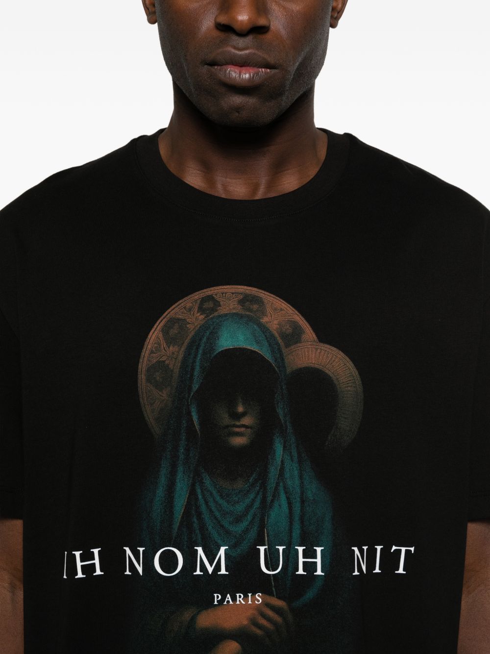 T-shirt con stampa santa maria in nero Ih nom uh nit - uomo 