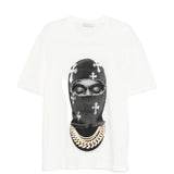 T-shirt con stampa Mask Crosses in bianco Ih nom uh nit - uomo 