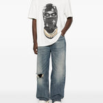 T-shirt con stampa Mask Crosses in bianco Ih nom uh nit - uomo 