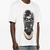 T-shirt con stampa Mask Crosses in bianco Ih nom uh nit - uomo 