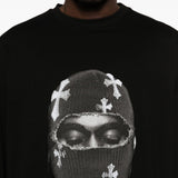Felpa girocollo Mask Crosses in nero Ih nom uh nit - uomo 