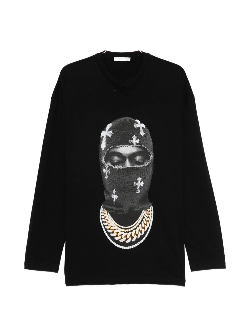 Felpa girocollo Mask Crosses in nero Ih nom uh nit - uomo 