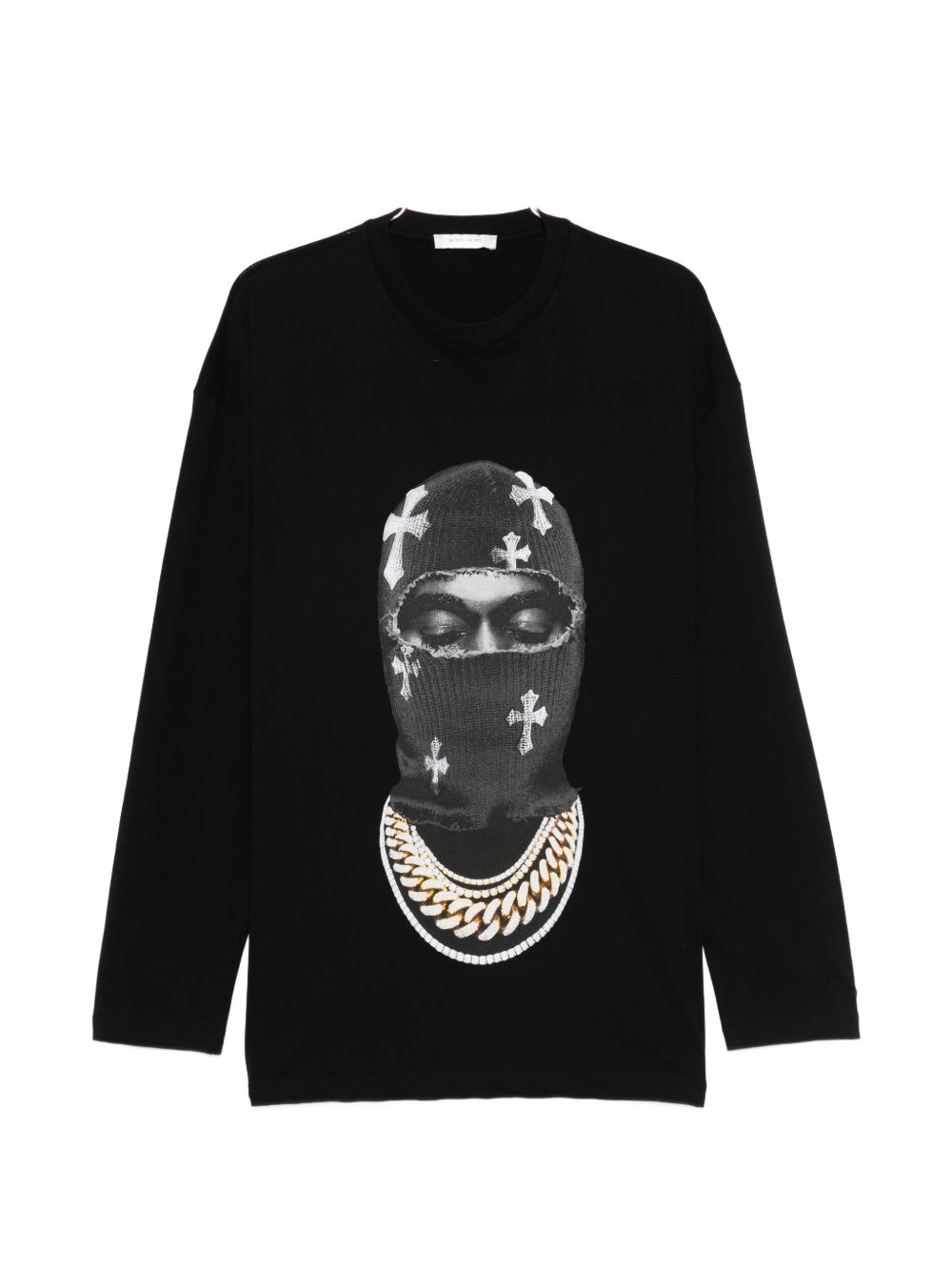Felpa girocollo Mask Crosses in nero Ih nom uh nit - uomo 
