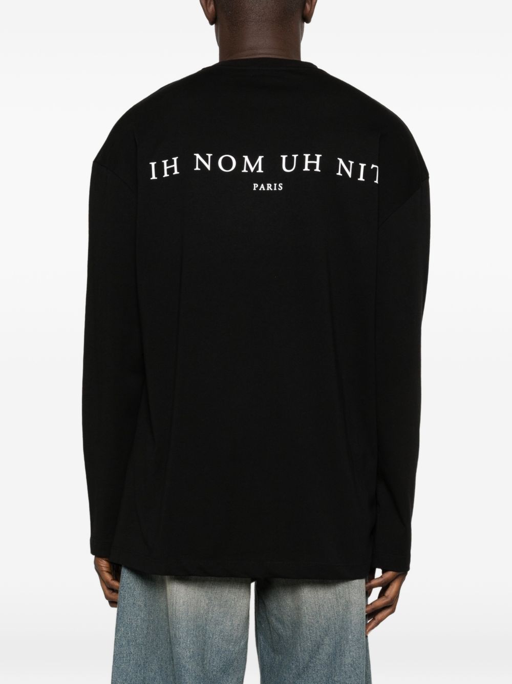 Felpa girocollo Mask Crosses in nero Ih nom uh nit - uomo 