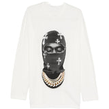 Felpa girocollo Mask Crosses in bianco Ih nom uh nit - uomo 