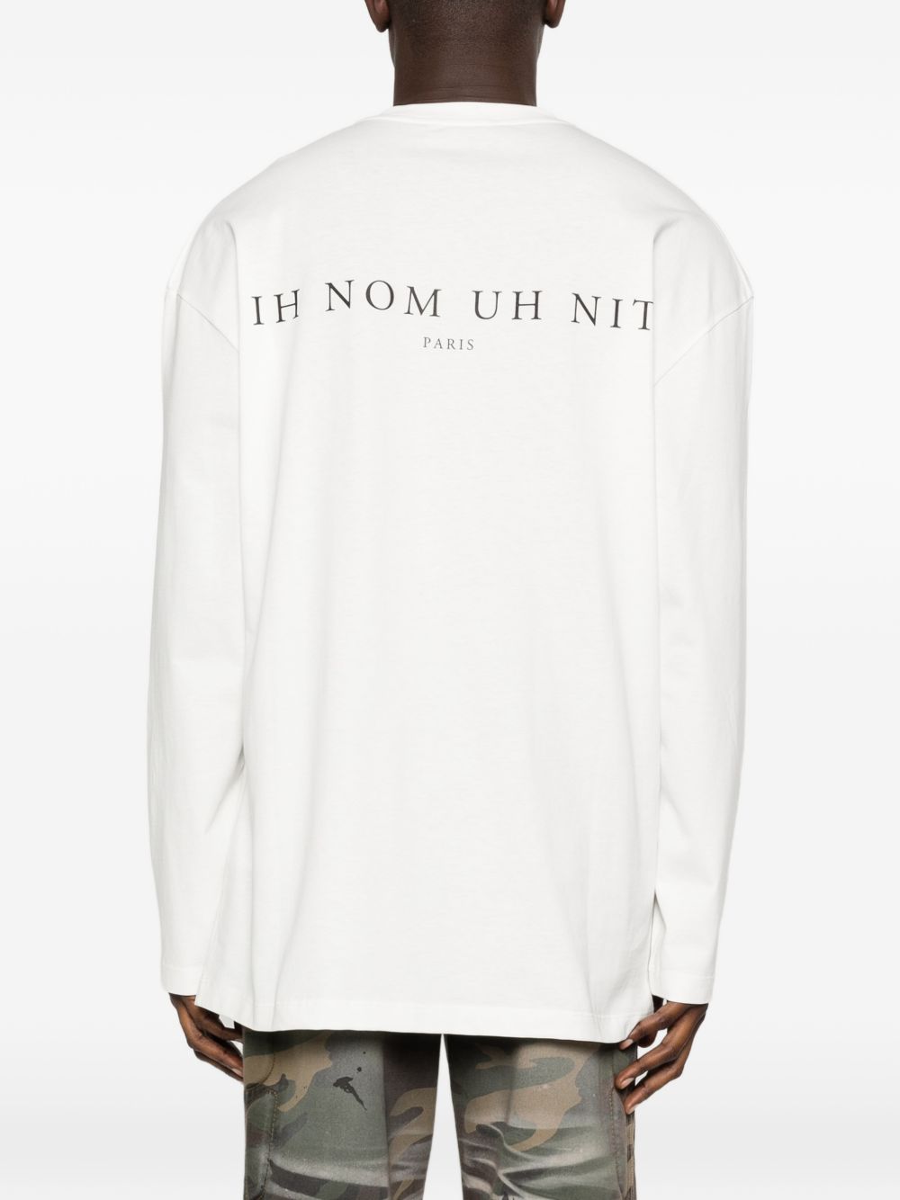 Felpa girocollo Mask Crosses in bianco Ih nom uh nit - uomo 