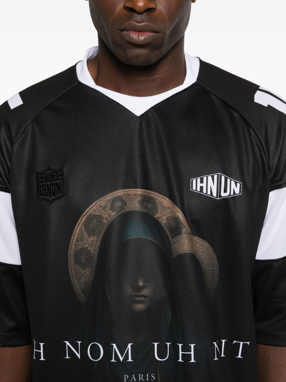 T-shirt Holy Mary in nero Ih nom uh nit - uomo 
