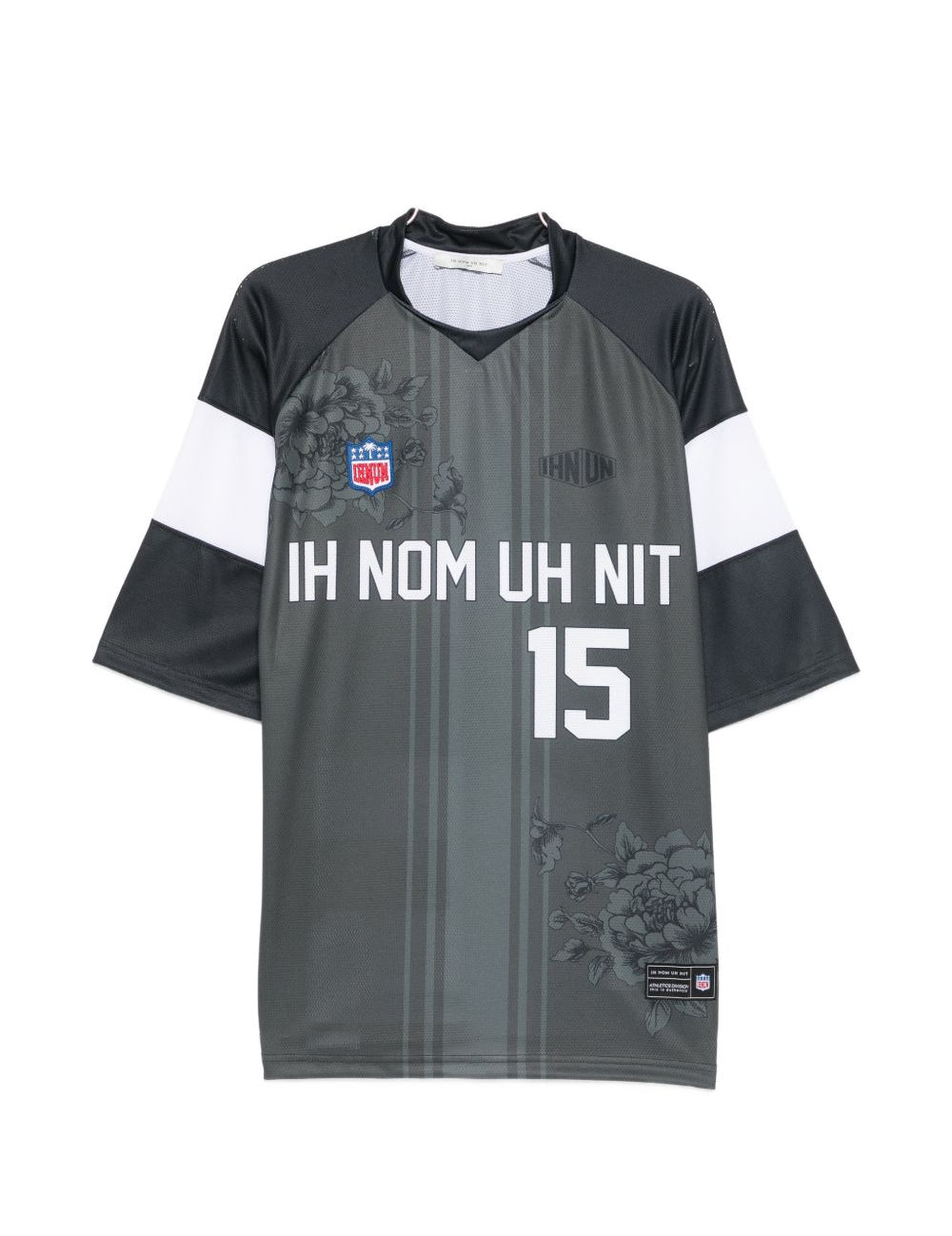 T-shirt con stampa floreale in grigio Ih nom uh nit - uomo 