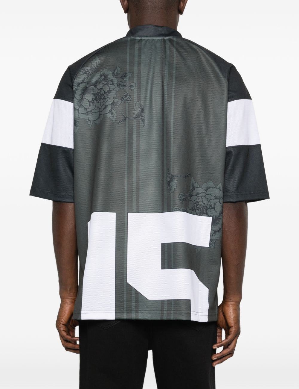 T-shirt con stampa floreale in grigio Ih nom uh nit - uomo 