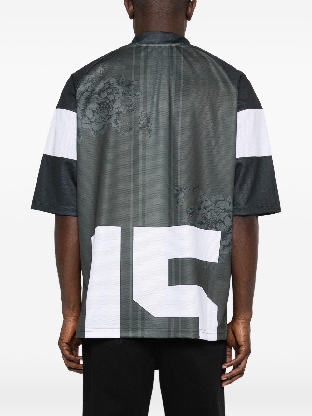 T-shirt con stampa floreale in grigio Ih nom uh nit - uomo 