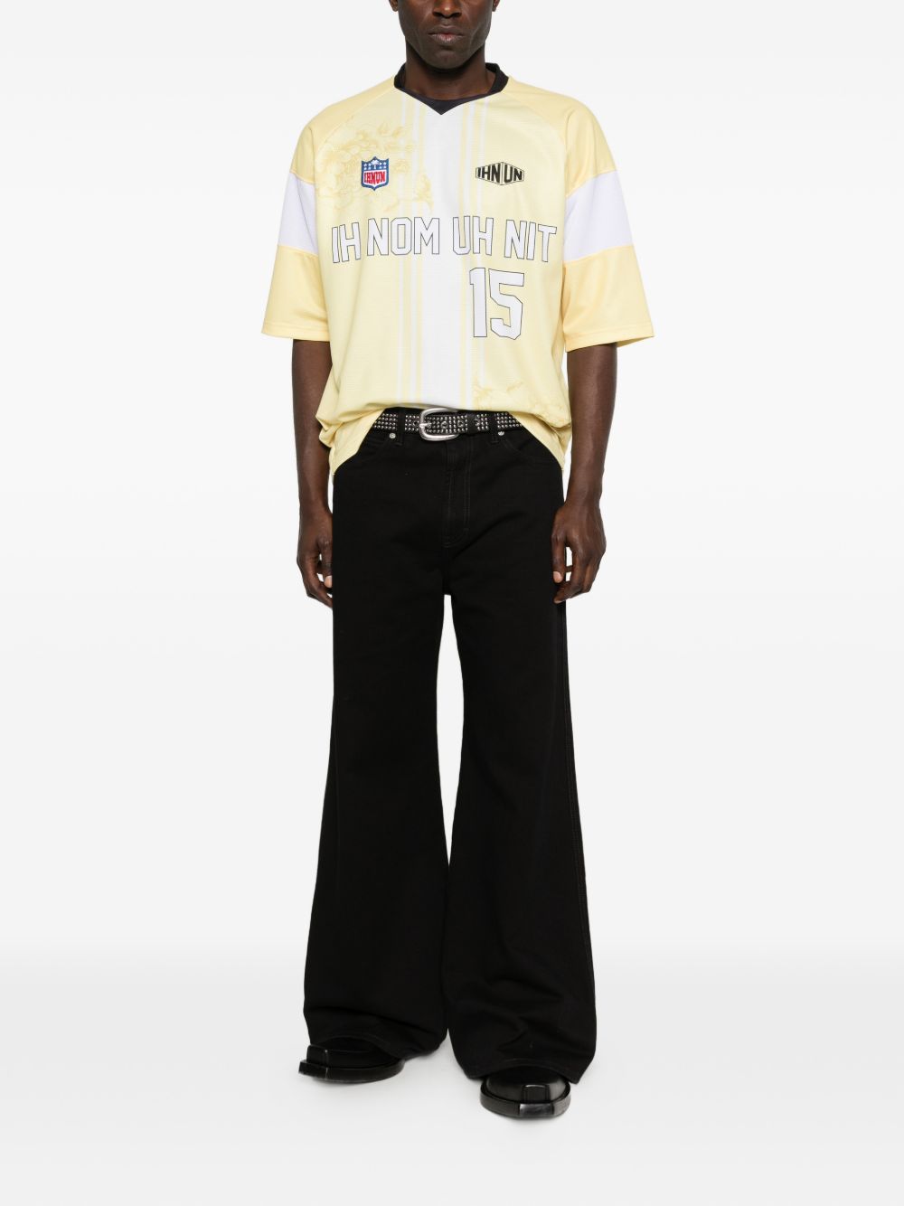 T-shirt con numero floreale in giallo Ih nom uh nit - uomo 