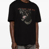 T-shirt Dobermann in nero Ih nom uh nit - uomo 