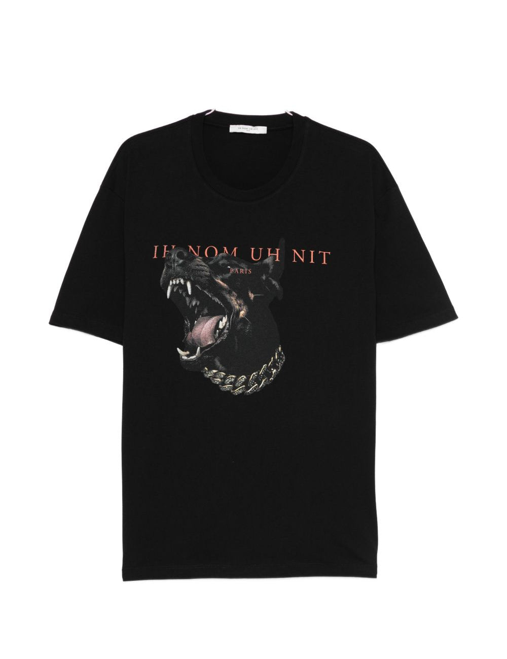T-shirt Dobermann in nero Ih nom uh nit - uomo 