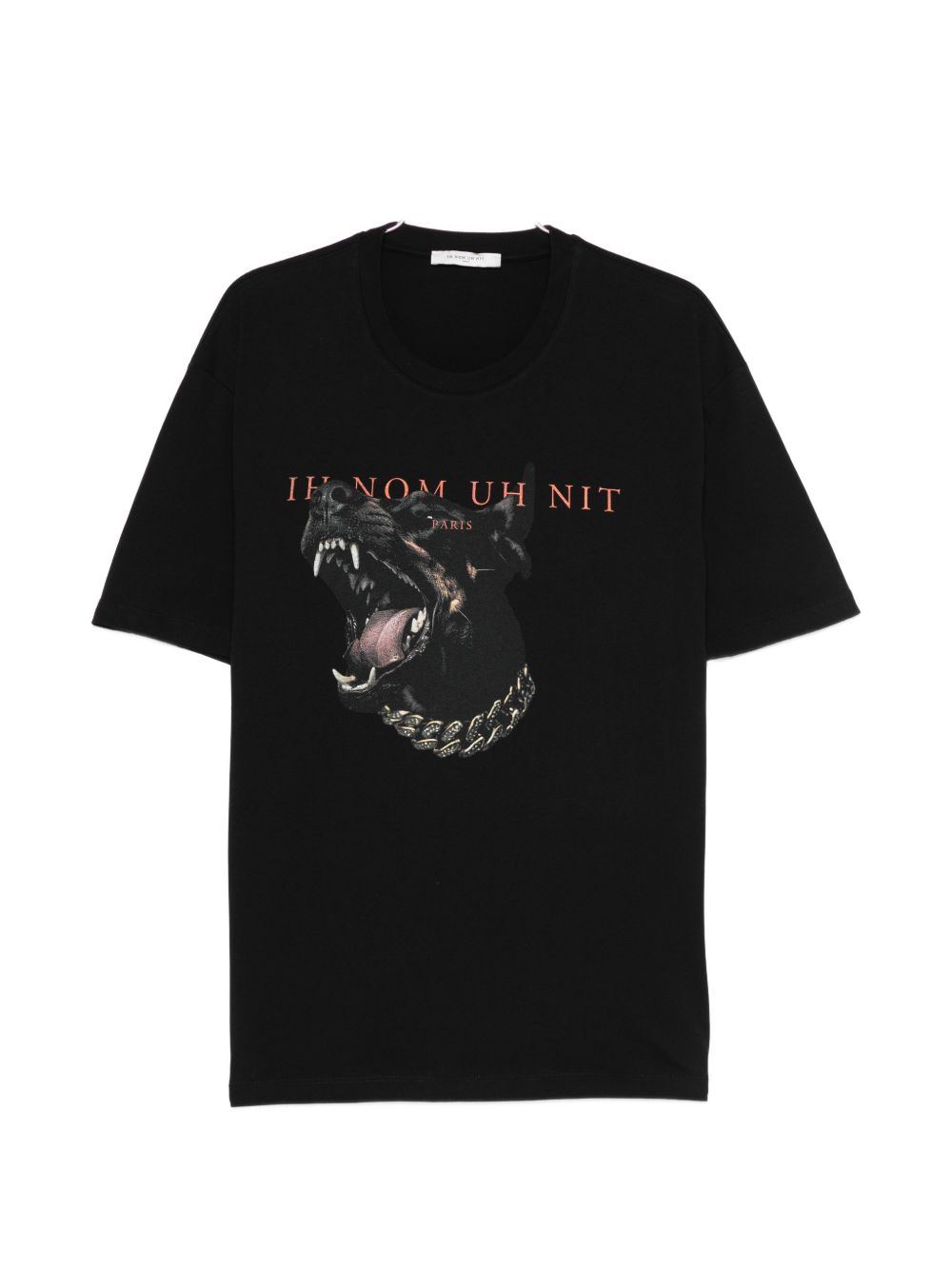 T-shirt Dobermann in nero Ih nom uh nit - uomo 