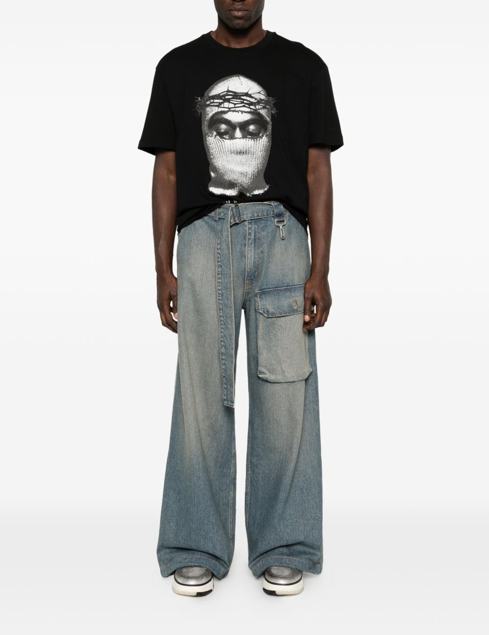 T-shirt Mask Corona in nero Ih nom uh nit - uomo 
