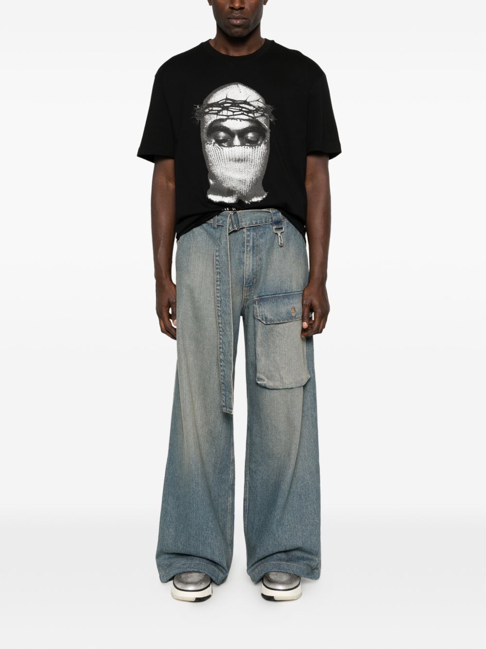 T-shirt Mask Corona in nero Ih nom uh nit - uomo 