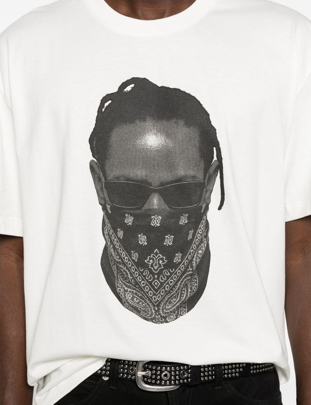 T-shirt con stampa in bianco Ih nom uh nit - uomo 