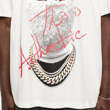 T-shirt Mask Authentic in bianco Ih nom uh nit - uomo 