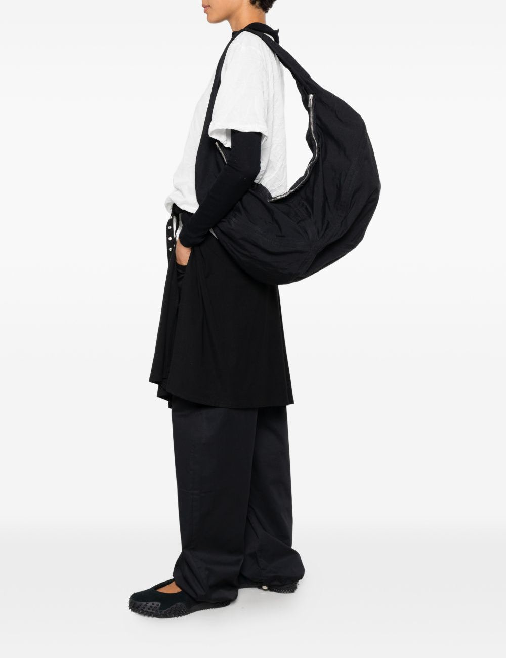 Borsa a spalla paper balloon 2  in nero Issey miyake - donna 