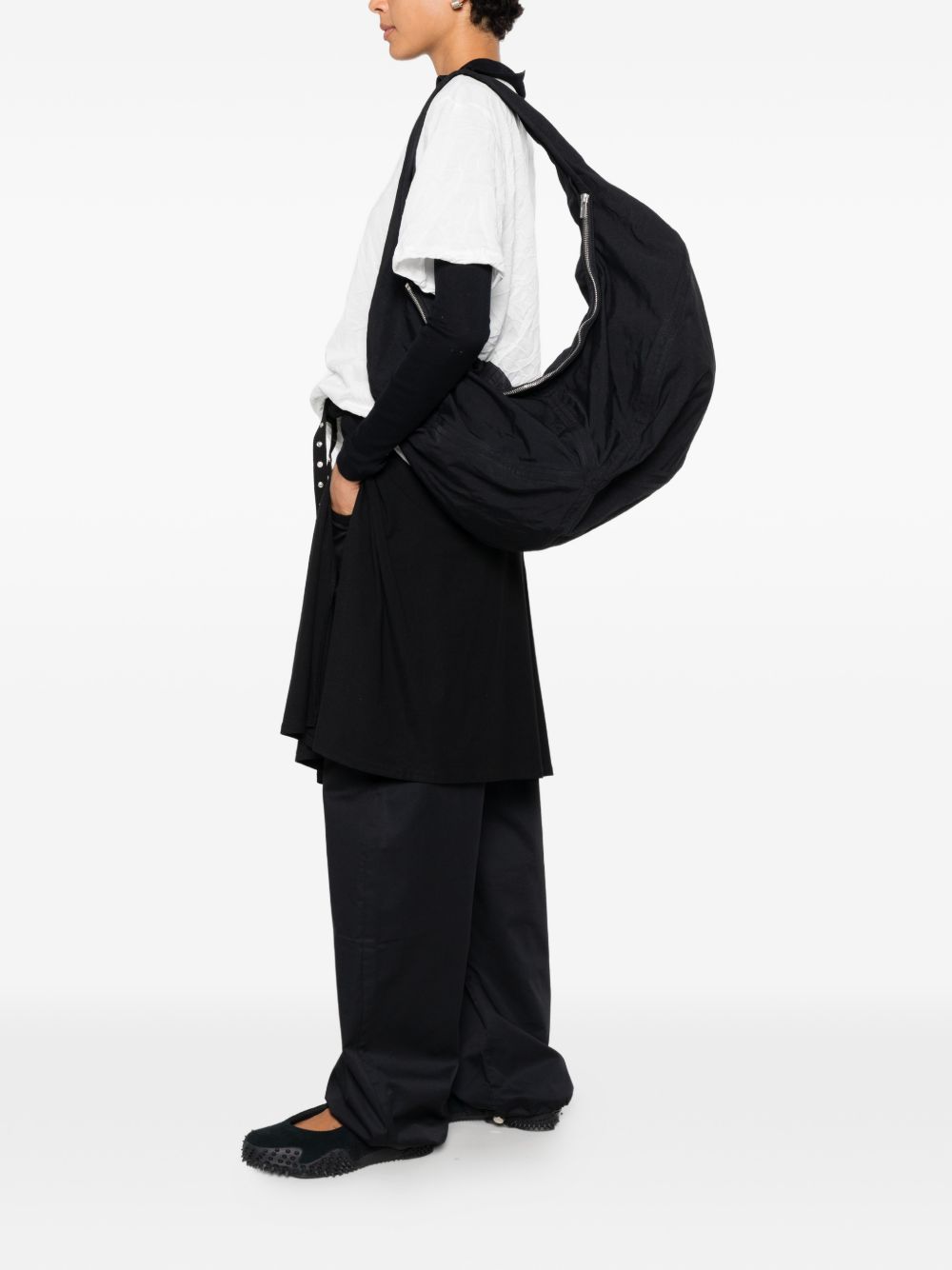 Borsa a spalla paper balloon 2  in nero Issey miyake - donna 