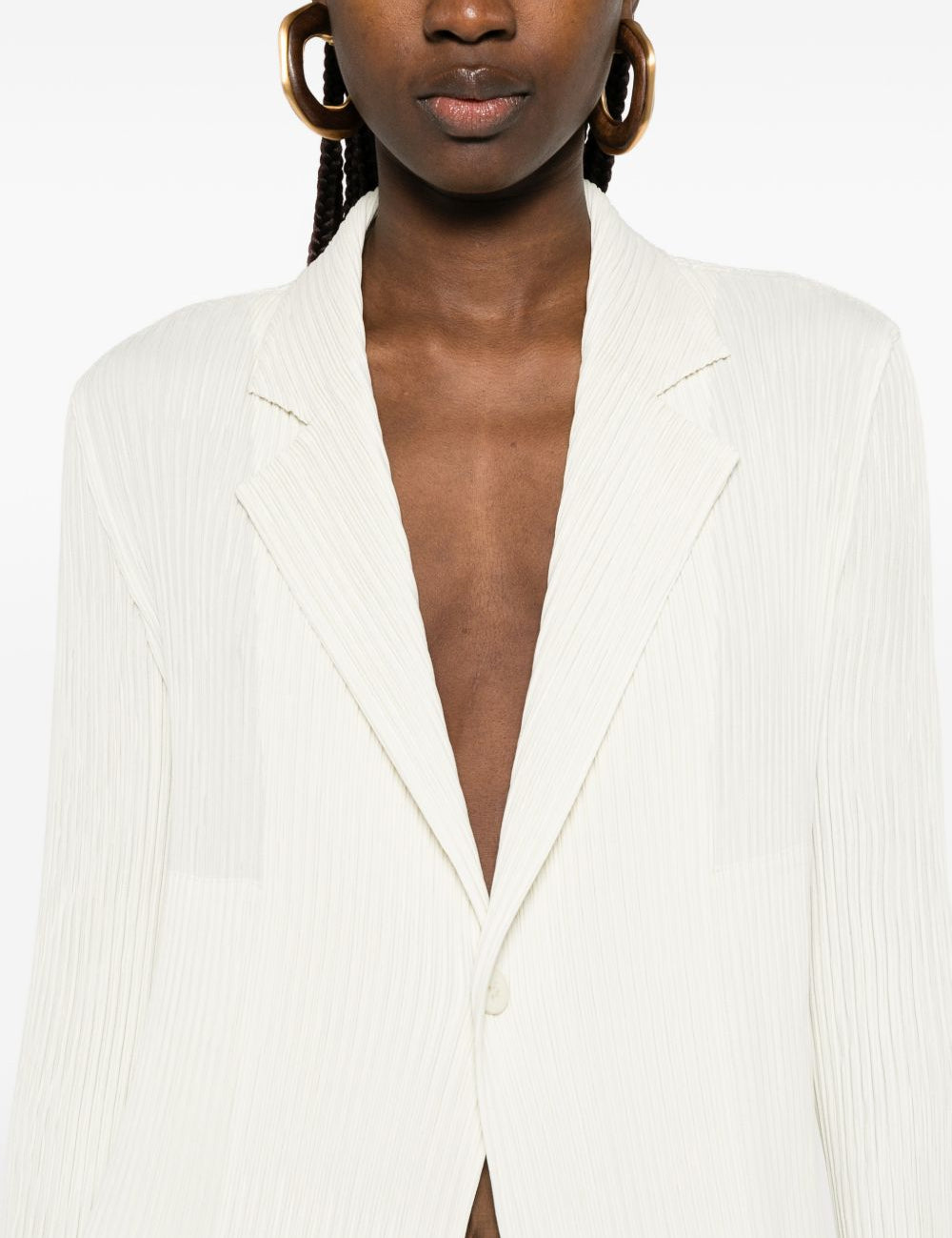 Camicia a pieghe in bianco Issey miyake  - donna 