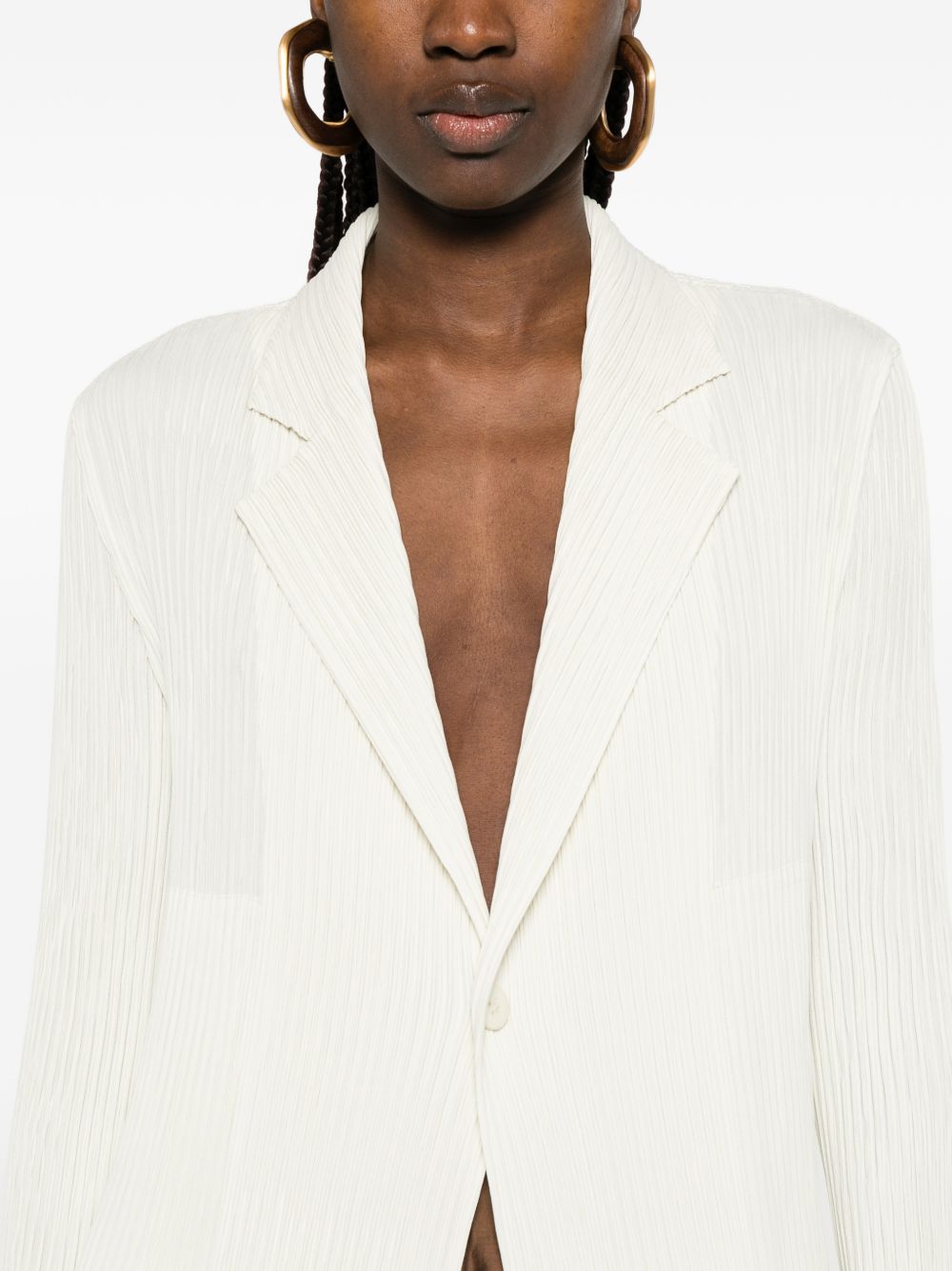 Camicia a pieghe in bianco Issey miyake  - donna 