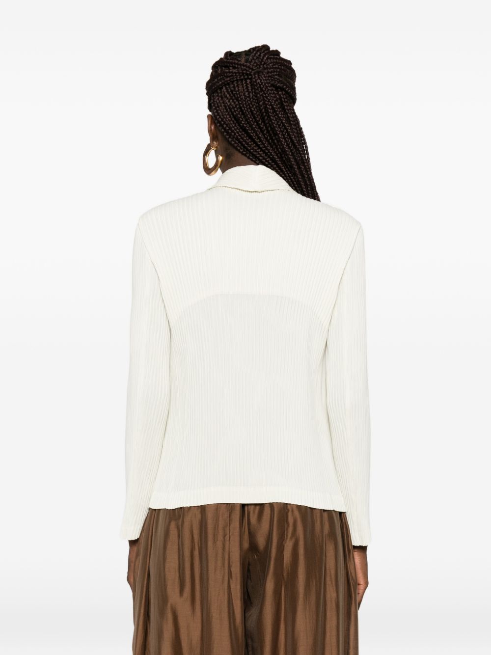 Camicia a pieghe in bianco Issey miyake  - donna 