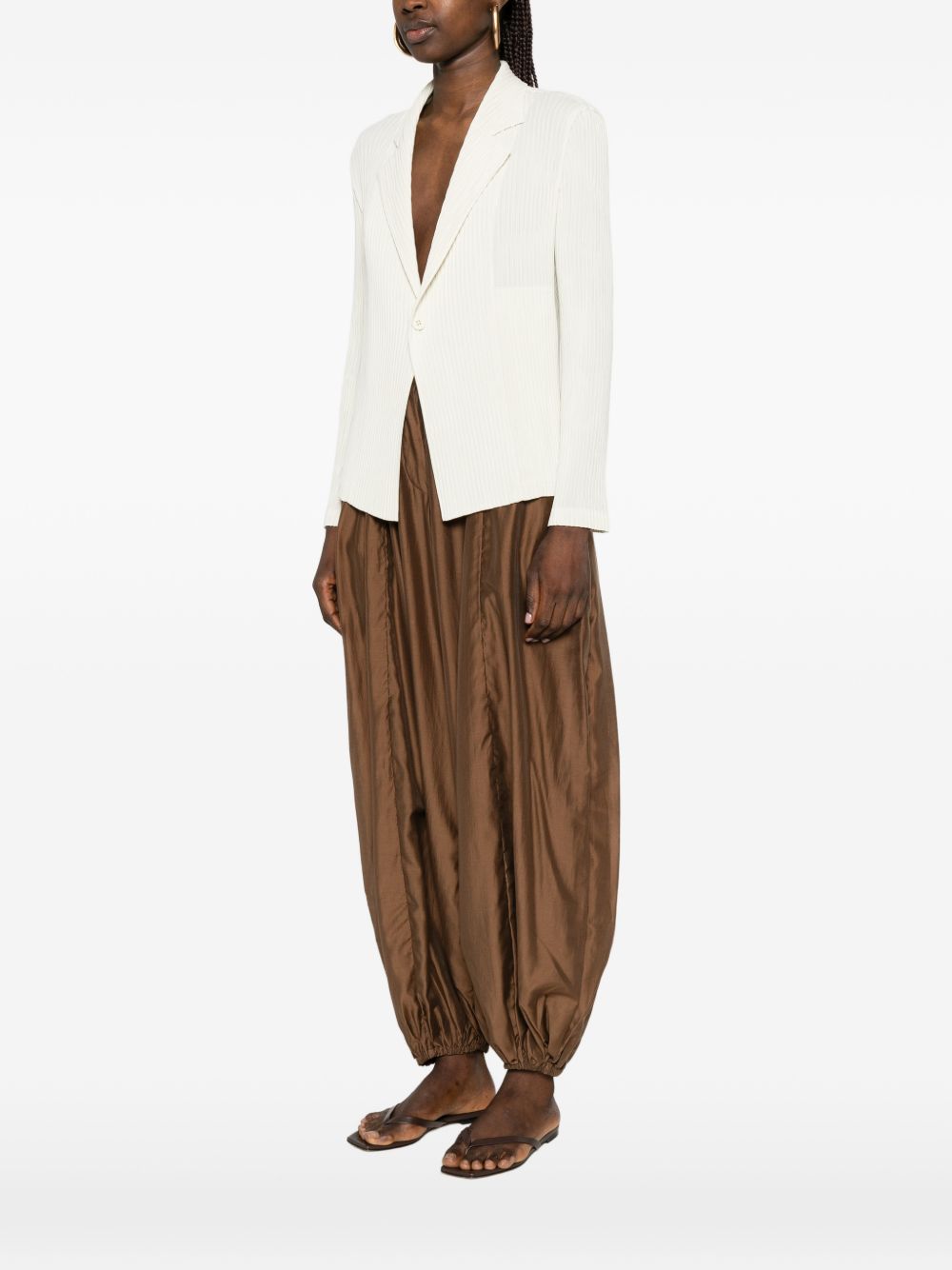 Camicia a pieghe in bianco Issey miyake  - donna 