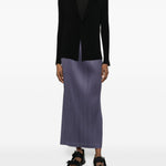 Top plisettato con bottone  in nero Issey miyake  - donna 