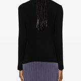 Top plisettato con bottone  in nero Issey miyake  - donna 