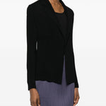 Top plisettato con bottone  in nero Issey miyake  - donna 