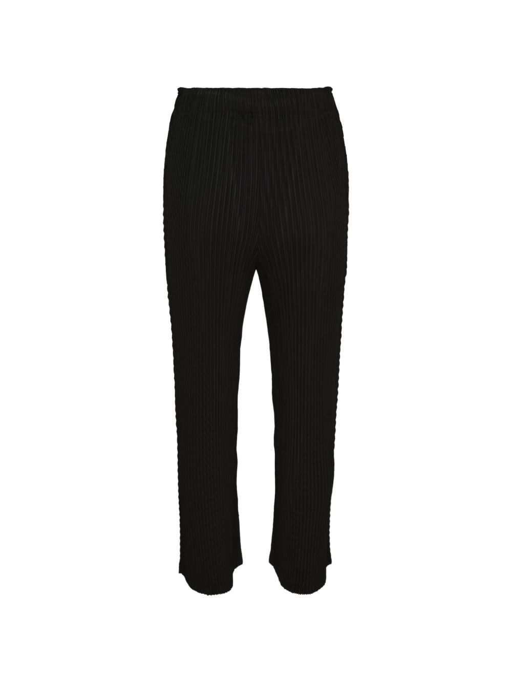 Pantaloni effetto plisse in nero 