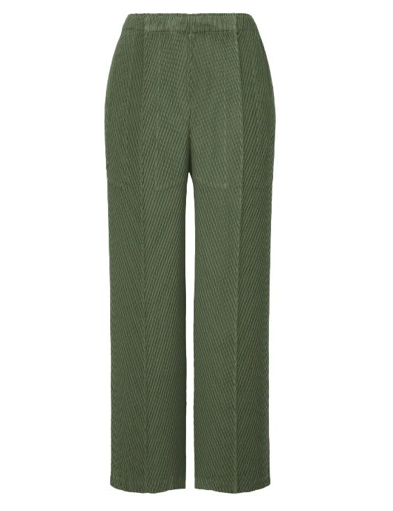 Pantaloni plisettati rhumbus in verde Issey Miyake - donna 