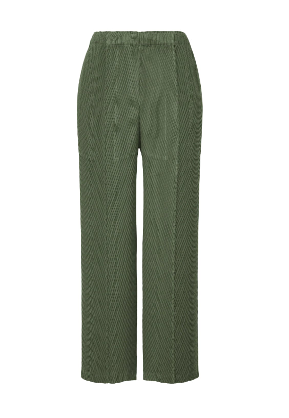 Pantaloni plisettati rhumbus in verde Issey Miyake - donna 