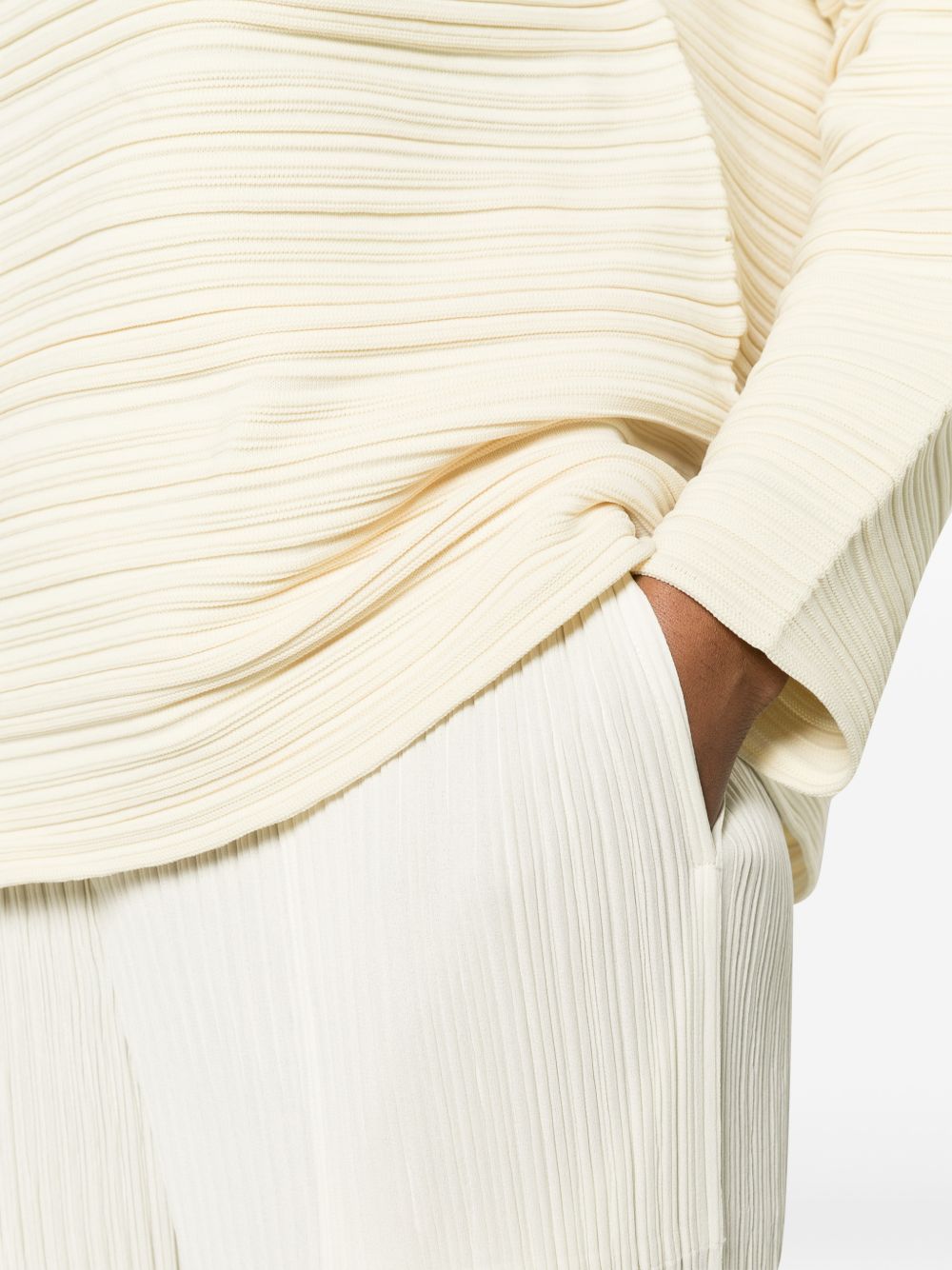 Pantaloni con pieghe in bianco Issey miyake  - donna 