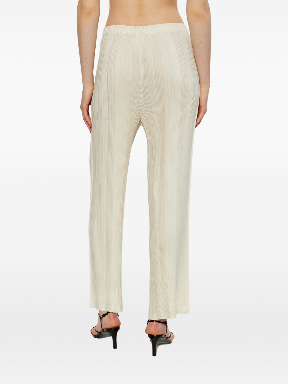 Pantaloni effetto plissé color crema Issey miyake - donna 
